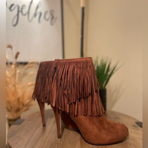 Cognac Melvins 8 Size Suede Brown Bootie - Picture 2 of 9